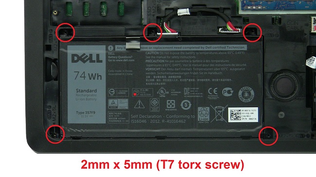 Hướng dẫn thay pin Dell inspiron 7559